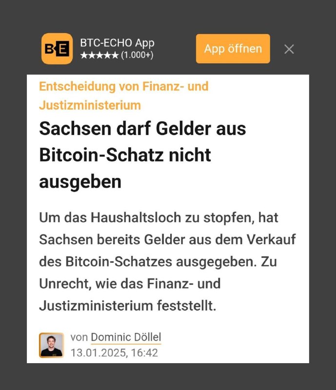  Sachsen darf Gelder aus Bitcoin-Schatz nicht ausgebenUm das Haushaltsloch zu st...