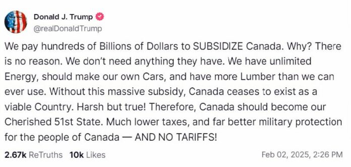 Trump schlägt erneut US-Beitritt Kanadas vor US-Präsident Donald #Trump hat #Ka…