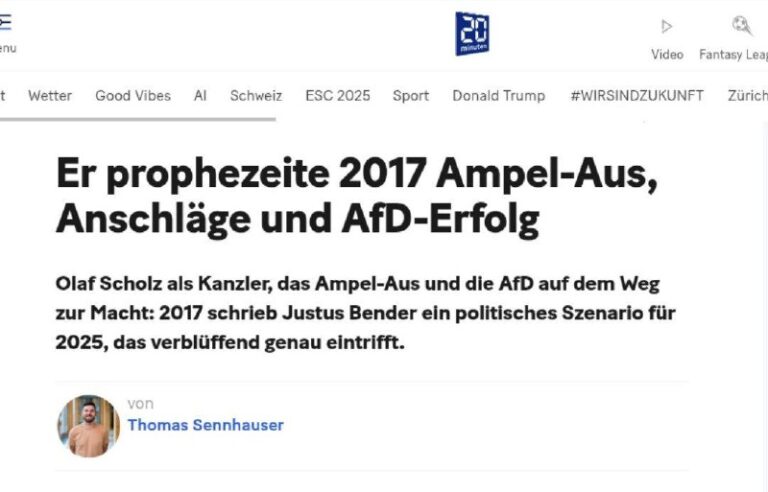  Äusserst interessant: Justus Bender prophezeite 2017 Ampel-Aus, Anschläge und A...