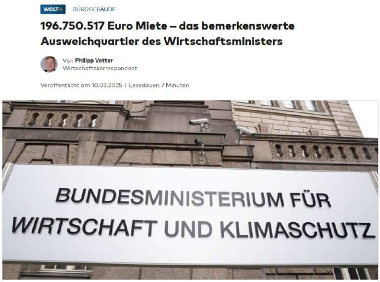 Das Gebäude des Wirtschaftsministeriums der Bundesrepublik wird für Renovierungs...