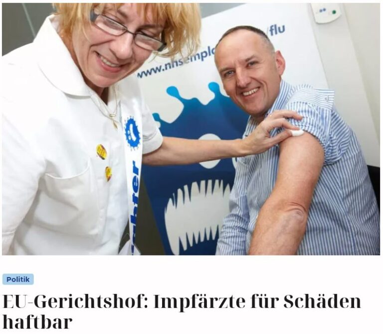 Impfärzte sind für die Folgen der Covid-Injektion verantwortlich und haftbar. De...