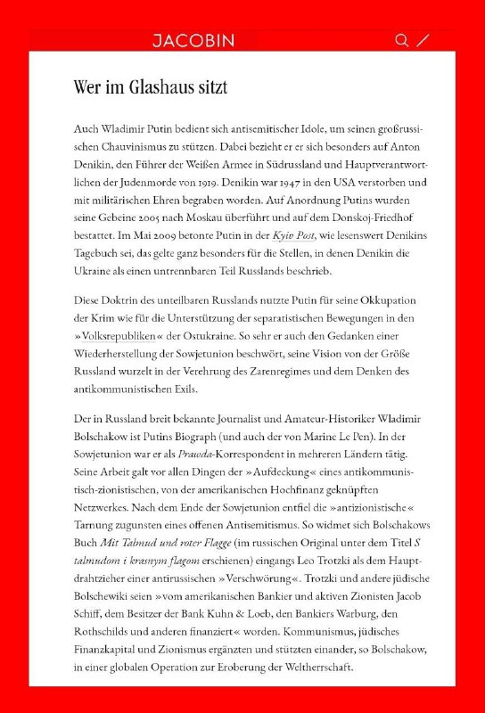  Jacobin ist ein linksradikales, US-amerikanisches Magazin, das auch in Deutschl...