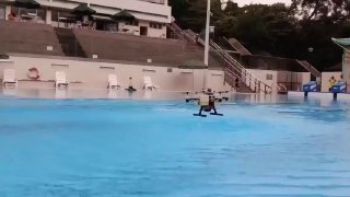  Wissenschaftler haben eine Drohne entwickelt, die sowohl in der Luft fliegen al...