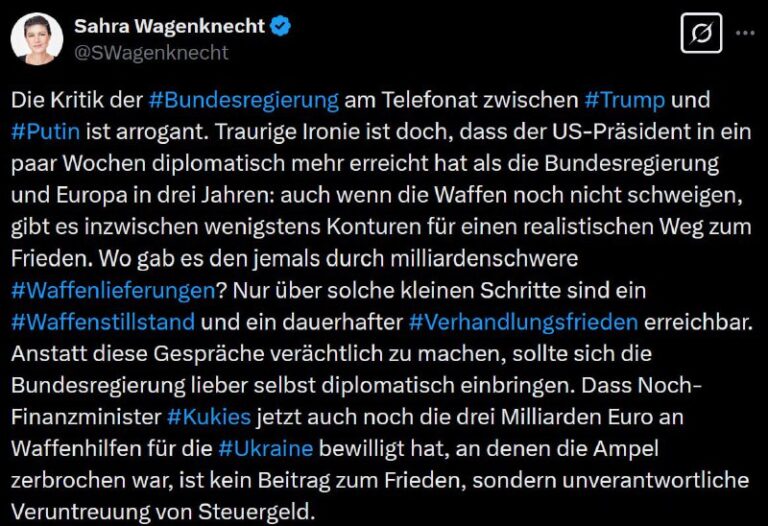 „Traurige Ironie ist doch, dass der US-Präsident in ein paar Wochen diplomatisch...