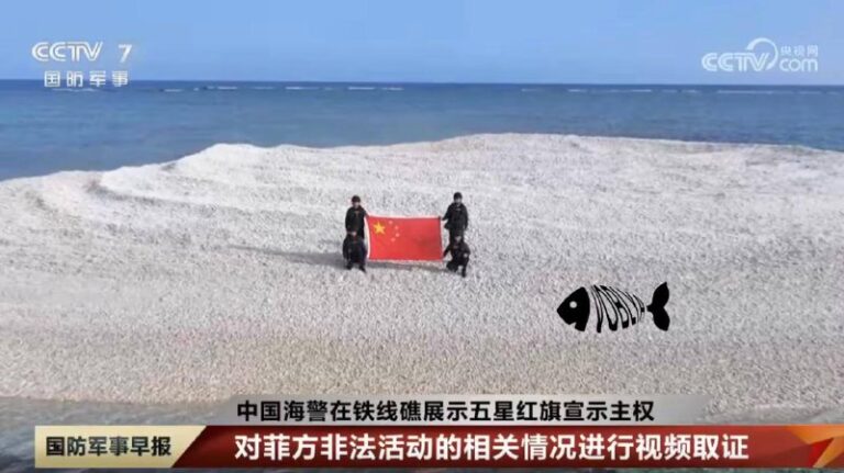 Chinesische Militärs haben die vietnamesische Insel Sand Cay in der Nähe der phi...
