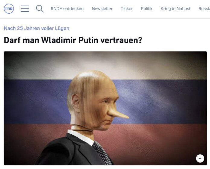 "Darf man Wladimir Putin vertrauen?“„Bloß nicht!“ — so könnte man die Ausführung...