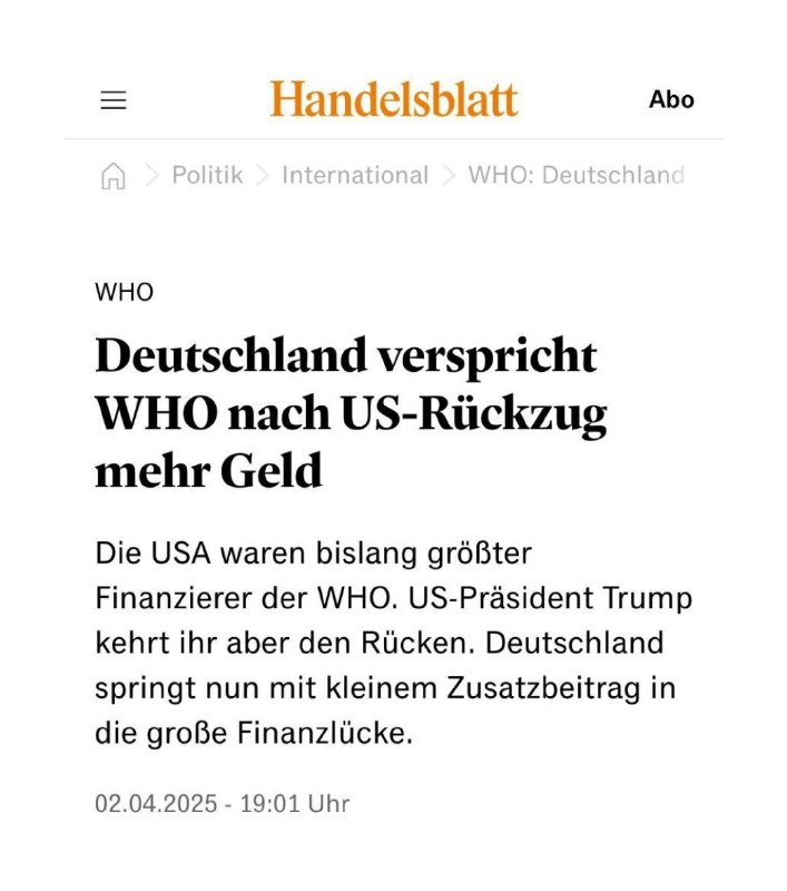  Deutschland verspricht WHO nach US-Rückzug mehr GeldDeutschland will die Weltge...