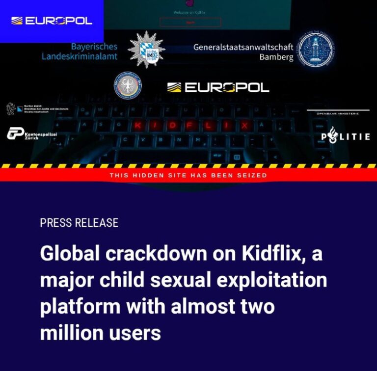 Europol zerschlägt „Kidflix“, eines der weltweit größten Pädophilennetzwerke, da...