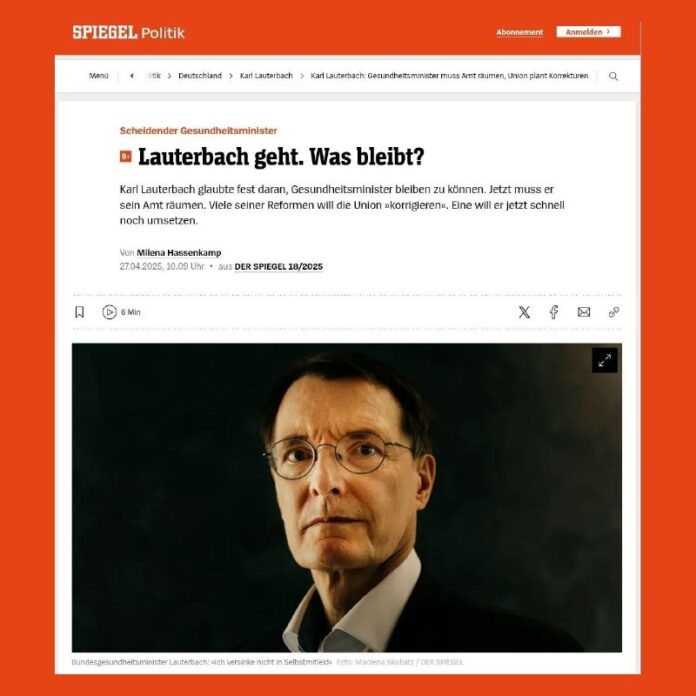  Lauterbach geht. Was bleibt?Wie geht Lauterbach mit dem Machtverlust um? Was ma...