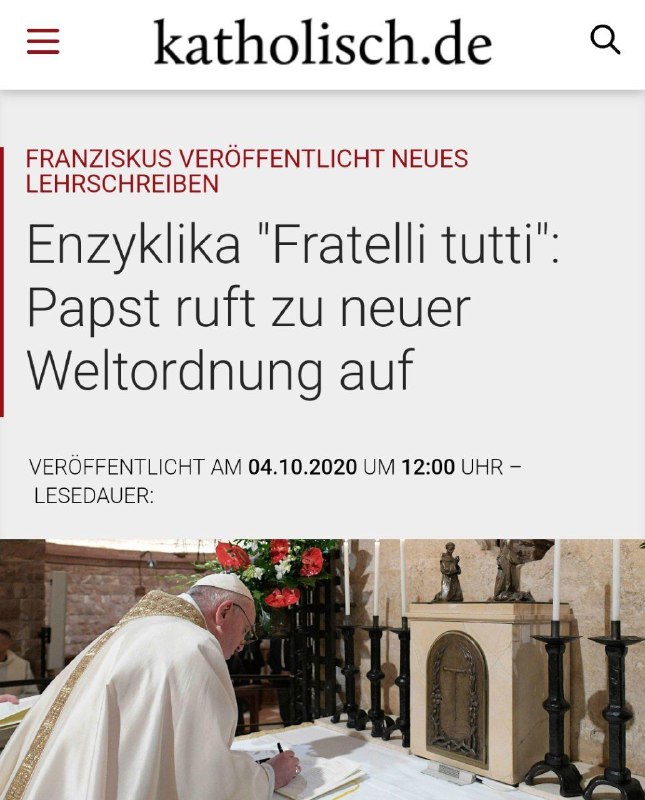  Papst Franziskus und die neue Weltordnung - Verbinde die Punkte Enzyklika "Frat...