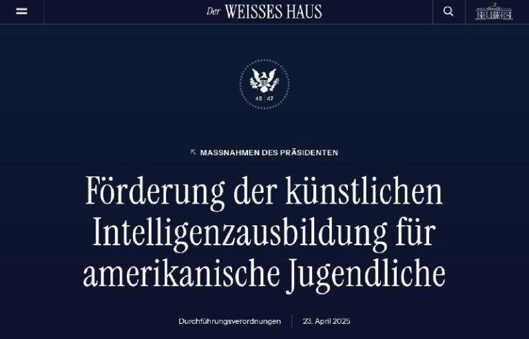  Präsident Trump hat eine Durchführungsverordnung unterzeichnet, die darauf abzi...