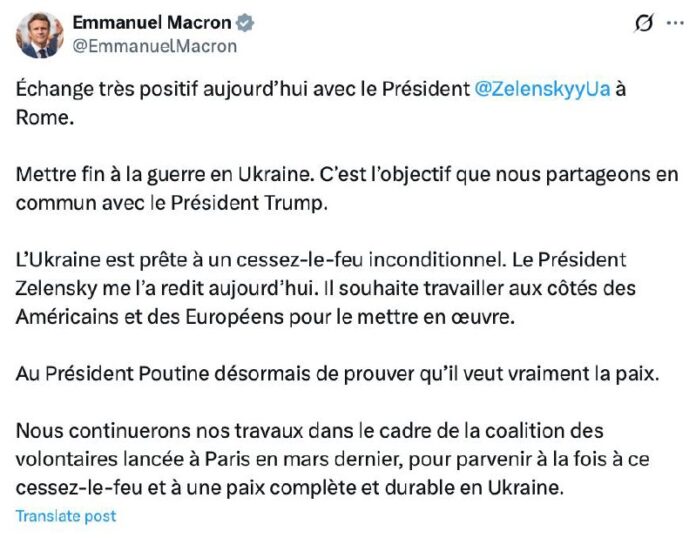 Sehr positiver Austausch heute mit Präsident @ZelenskyyUa in Rom.Den Krieg in de...