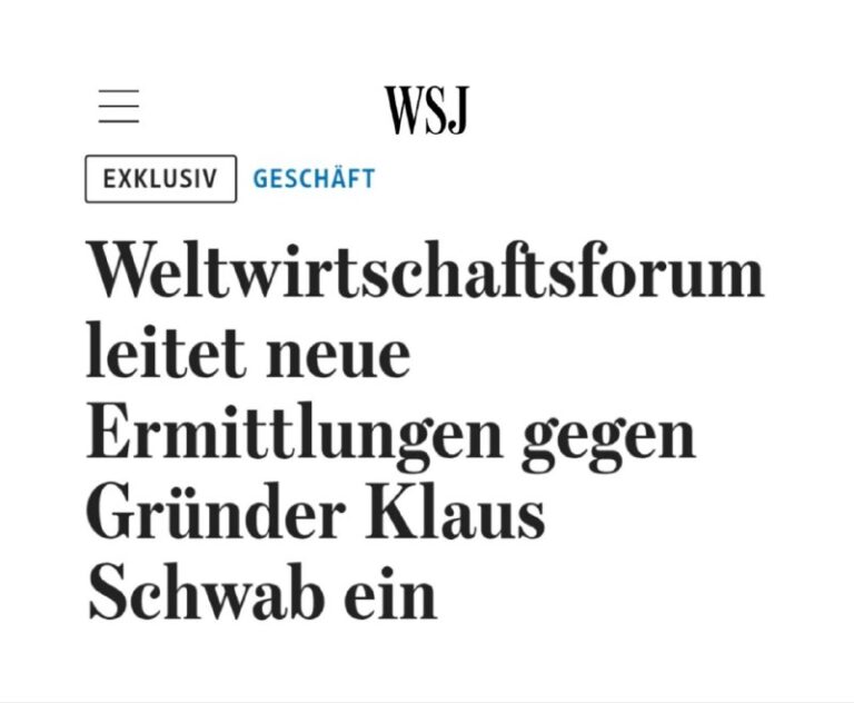  Weltwirtschaftsforum leitet neue Ermittlungen gegen Gründer Klaus Schwab einSch...