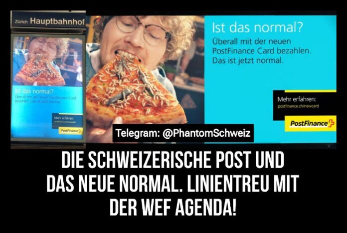  Werbekampagne der Postfinance Schweiz und "Das neue Normal". Die Postfinance is...