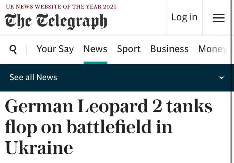 „Leopard 2-Panzer scheitern auf dem Schlachtfeld in der Ukraine“ (The Telegraph)...