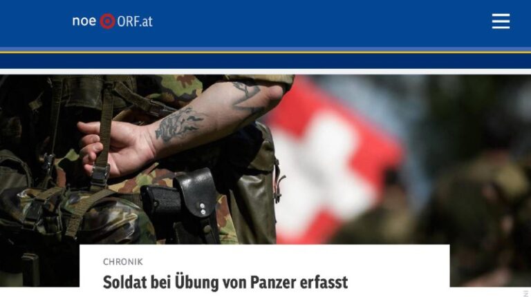 Bei österreichischen Übungen wurde ein Schweizer Soldat von einem Panzer überfah...