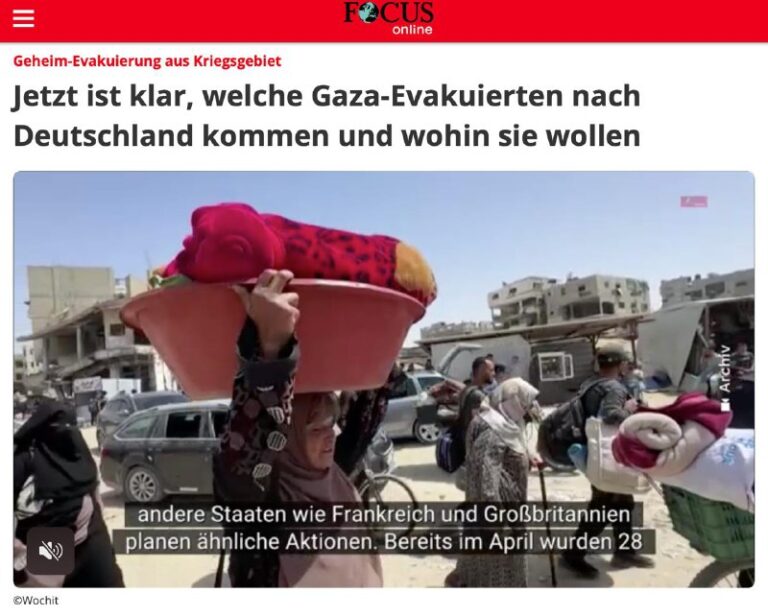 In der BRD wurden 80 Palästinenser aus Gaza evakuiert......von denen nur 12 glüc...