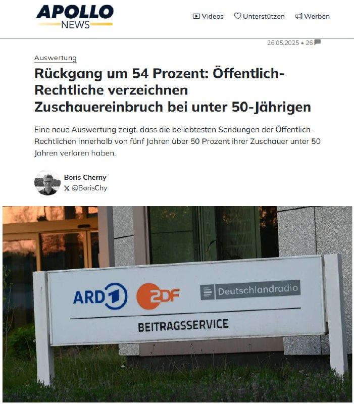 Innerhalb der vergangenen fünf Jahre haben die öffentlich-rechtlichen Sender mas...