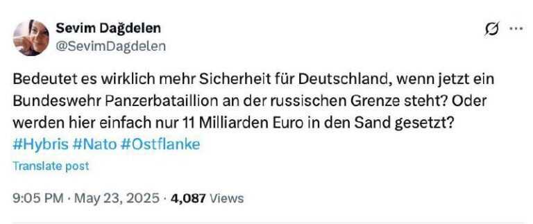 Rhetorische Fragen von der Politikerin der Oppositionspartei "Bündnis Sahra Wage...