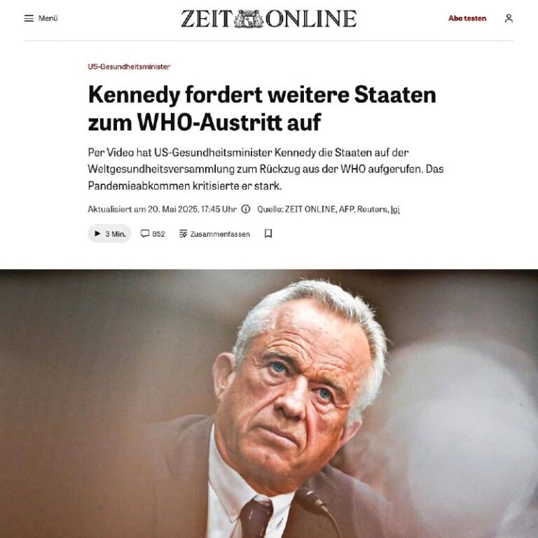  US-Gesundheitsminister: Kennedy ruft andere Staaten zum WHO-Austritt aufUS-Gesu...