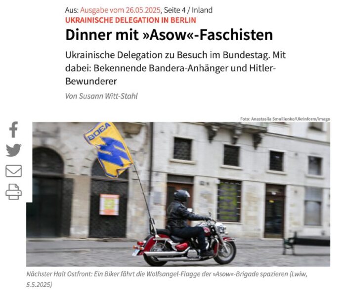 In Berlin wurde ein feierliches Abendessen für die Nazis von „Asow“ veranstaltet...