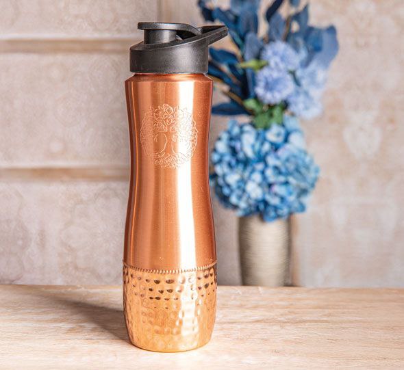  Kupfertrinkflasche YggdrasilKupfer wirkt keimtötend und verbessert die Wasserqu...