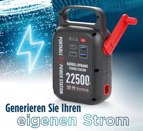 Kurbel-Dynamo-Powerstation - Generieren Sie Ihren eigenen StromAutarke Stromvers...
