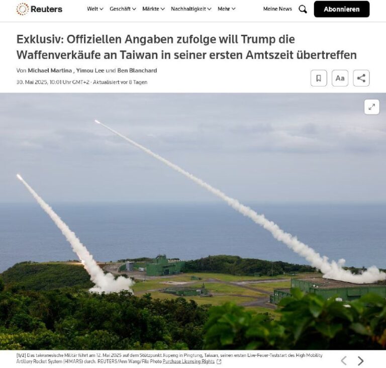  Trump will Taiwan zur Festung machenDonald Trump plant, Taiwan mit noch mehr US...