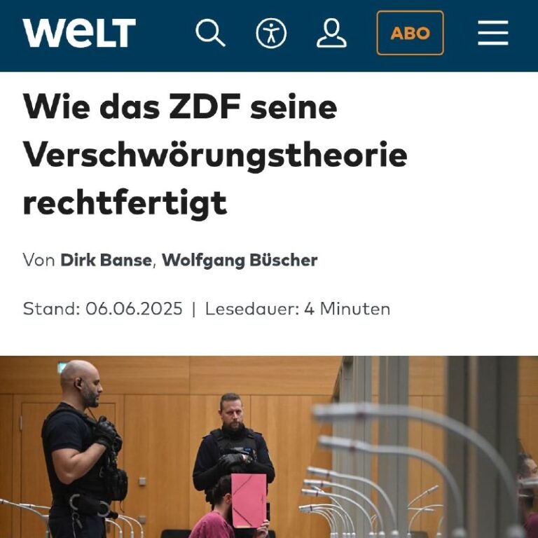  Wie das ZDF seine Verschwörungstheorie rechtfertigt Das ZDF hat mal wieder alle...